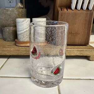 Watermelon Icon Glass NWOT